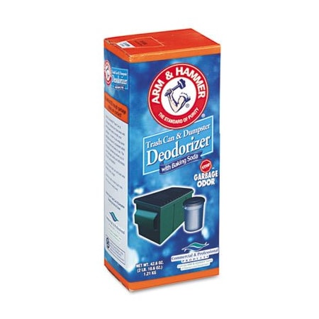 Church & Dwight Co. ArmHammer, TRASH CAN & DUMPSTER DEODORIZER, SPRINKLE TOP, ORIGINAL, 42.6 OZ POWDER 3320084116